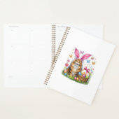 Happy Easter Cute Bunny Maine Coon Cat Easter Eggs (Devant avec enveloppe)