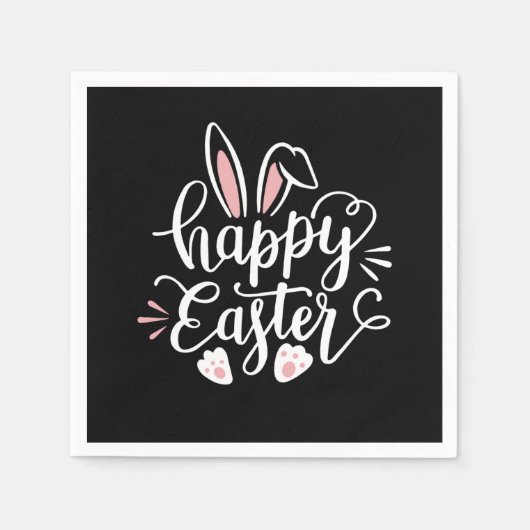 Happy Easter Cute Bunny Rabbit Easter Day Servet (Voorkant)