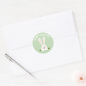Happy Easter Cute Bunny Ronde Sticker (Envelop)