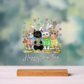 Happy Easter Cute Cat Lover Bunny Easter Day Women (Neutre)