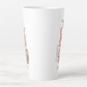 Happy Easter Cute Funny Modern Bunny Rabbit Egg Latte Mok (Voorkant)