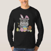 Happy Easter Cute Hippo For Easter With Easter Egg T-shirt (Voorkant)