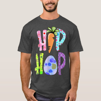 Happy Easter Cute Leopard Bunny Hip Hop Easter Bun T-shirt