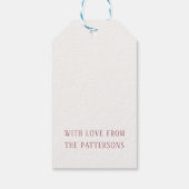 Happy Easter Cute Waterverf Floral Bunny Rabbit Cadeaulabel (Achterkant)