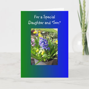 Happy Easter Daughter And Son-in-Law Card Hyacinth Feestdagen Kaart