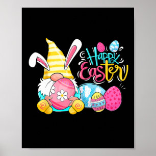 Happy Easter Day Bunny Spring Gnome Easter Boy Poster