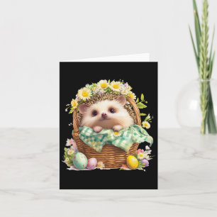 Happy Easter Day - Egel zitten in een geweven Kaart