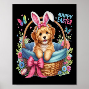 Happy Easter Day Golden Doodle Hondenliefhebbers E Poster
