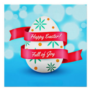 Happy Easter Day Realistic Style-23198 Perfect Poster