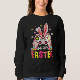 Happy Easter Day Video Game Controller Bunny Gamer Trui