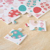 Happy Easter Decorated Eggs Bunny Ears Legpuzzel (Zijkant)