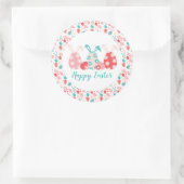 Happy Easter Decorated Eggs Bunny Ears Ronde Sticker (Tas)