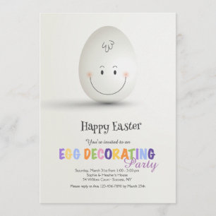 Happy Easter Decorting Party Invitation Kaart