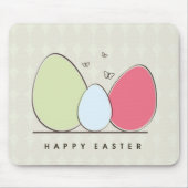 Happy Easter Design met kleurrijke eieren Muismat (Voorkant)