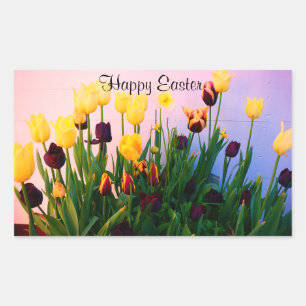 Happy Easter diverse Tulips #1 Stickers