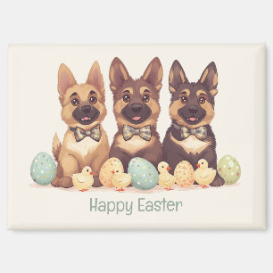 Happy Easter Duitse herdershonden Magneet
