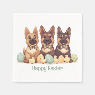 Happy Easter Duitse herdershonden Servet