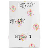 Happy Easter eenvoudig Medium Cadeauzakje (Achterkant)