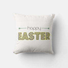 happy easter, eenvoudig modern design, geel kussen