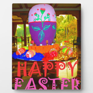 Happy Easter Egg Centerpiece voor de lente Fotoplaat