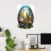 Happy Easter Egg Forest Natuur Poster (Thuiskantoor)