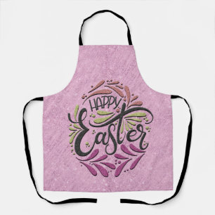 Happy Easter Egg Glittery Lila Baking Schort