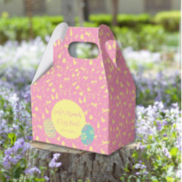 Happy Easter Egg Hunt roze hand trekken Bedankdoosjes