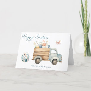 Happy Easter Egg Hunt Truck Feestdagen Kaart