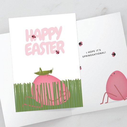 Happy Easter Egg in Hiding | Spring Scene Kaart