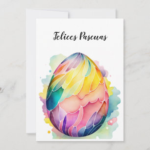 Happy Easter Egg Kaart Design in het Spaans