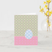 HAPPY EASTER Egg Pastel Spring Pattern Holiday Kaart (Gele Bloem)