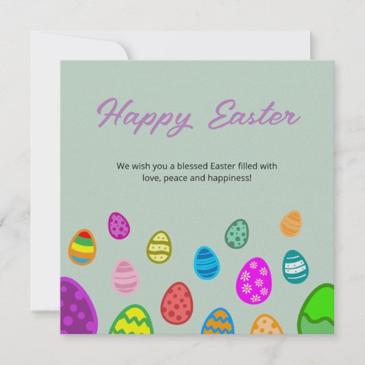 Happy Easter Eggs Feestdagenkaart (Voorkant)