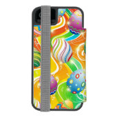 Happy Easter Eggs Festive Pattern Incipio iPhone Portemonnee Hoesje (Agenda Achterkant)
