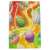 Happy Easter Eggs Festive Pattern Medium Cadeauzakje (Voorkant)