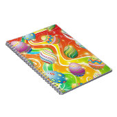 Happy Easter Eggs Festive Pattern Notitieboek (Rechterzijde)