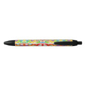 Happy Easter Eggs Festive Pattern Zwarte Inkt Pen (Achterkant)