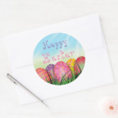 Happy Easter Eggs Grass Spring Sticker (Envelop)