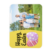 Happy Easter Eggs op Yellow Custom Photo Lijst Magneet (Verticaal)