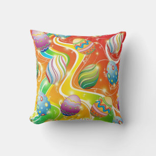 Happy Easter Eggs Ornamental Design Kussen