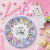 Happy Easter Eggs Paper-Bord Papieren Bordje (Feest)
