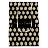 Happy Easter Eggs pattered Stylish Medium Cadeauzakje (Achterkant)