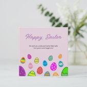 Happy Easter Eggs Pattern Feestdagenkaart (Staand voorkant)