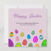 Happy Easter Eggs Pattern Feestdagenkaart (Voorkant)