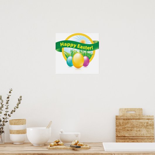 Happy Easter Eggs Poster (Keuken)