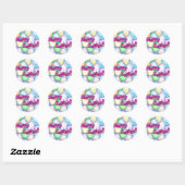 Happy Easter Eggs Ronde Sticker (Vel)