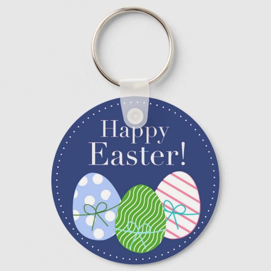 Happy Easter Eggs Sleutelhanger (Voorkant)