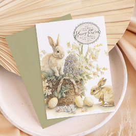 Happy Easter Eggs Waterverf Flat Holiday Kaart