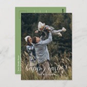 Happy Easter Elegant Script Family - Aangepast Briefkaart (Voorkant / Achterkant)