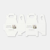 Happy Easter Elegant Waterverf Bunny Aangepaste na Bedankdoosjes (Uitgevouwen)
