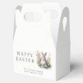 Happy Easter Elegant Waterverf Bunny Aangepaste na Bedankdoosjes (Geopend)